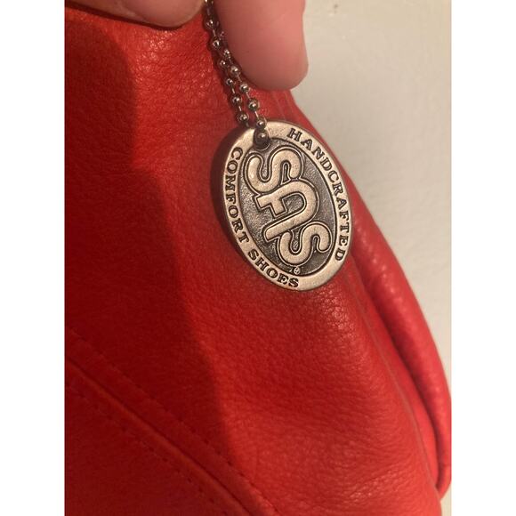 Vintage Red Leather SAS Made in USA Bag Crossbody Clutch Convertible - Picture 9 of 13